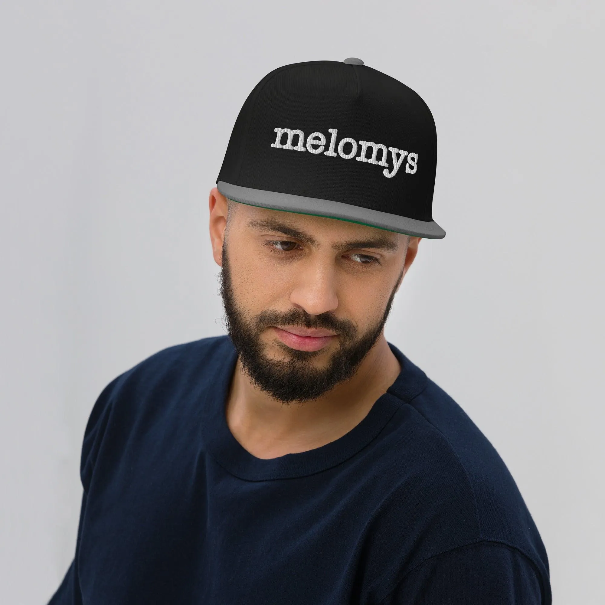 Melomys Embroidered Flat Bill Cap