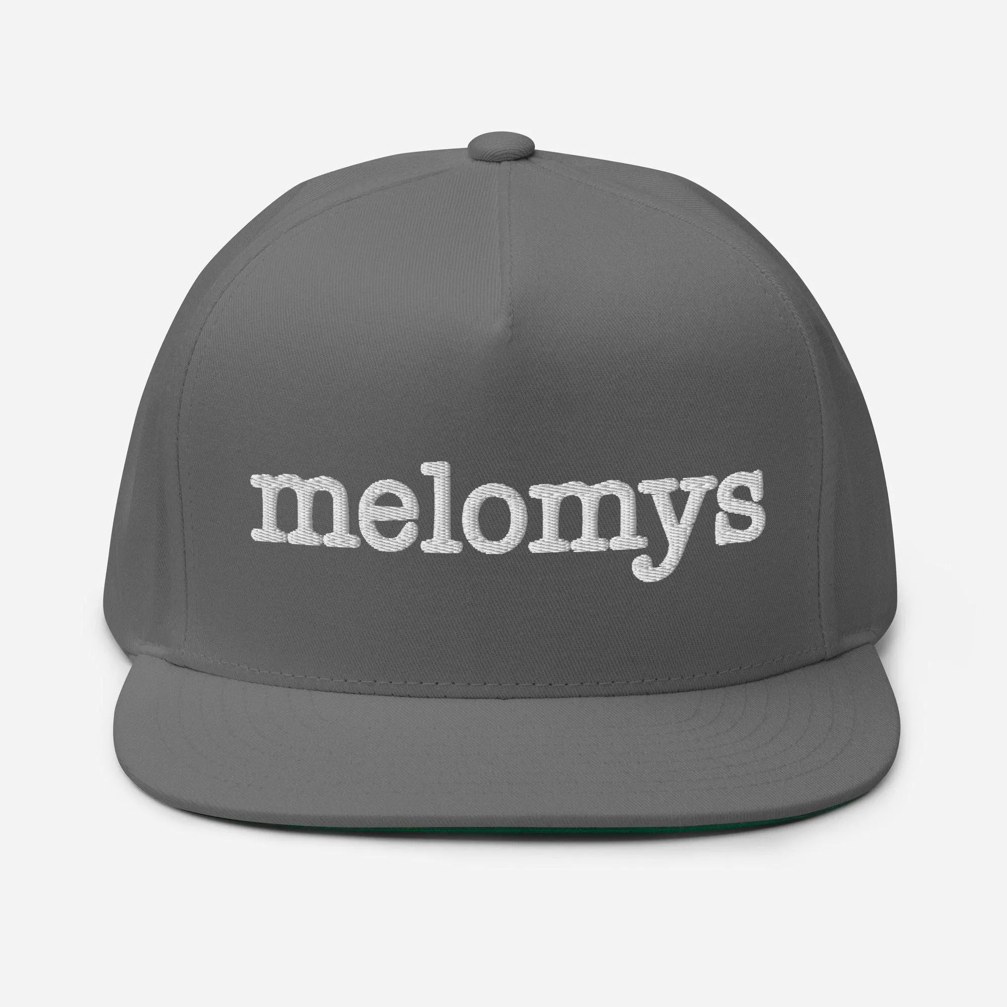 Melomys Embroidered Flat Bill Cap