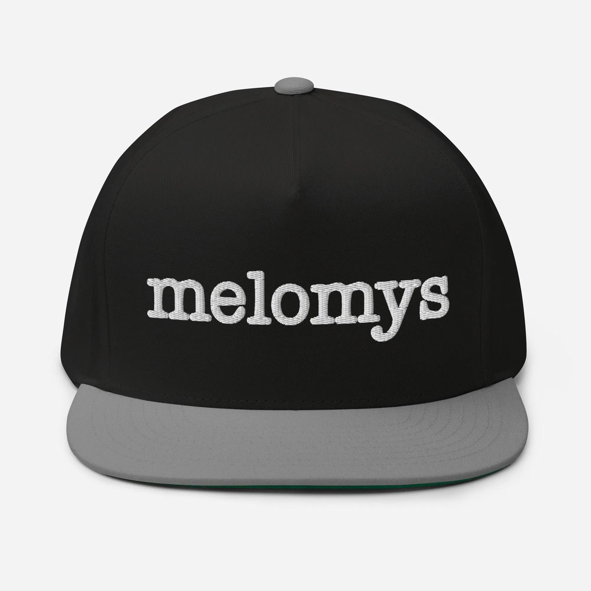 Melomys Embroidered Flat Bill Cap