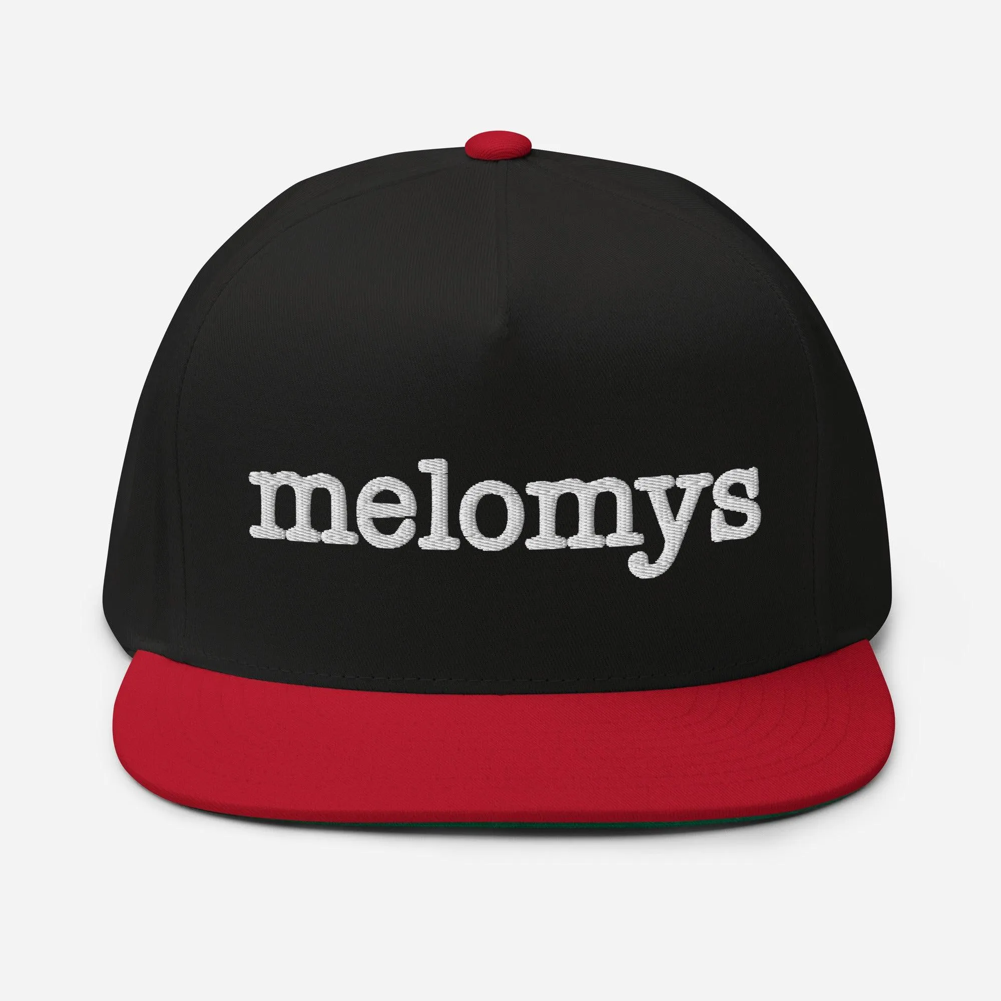 Melomys Embroidered Flat Bill Cap