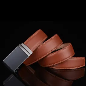Men's Casual Leather Belt With Automatic Buckle