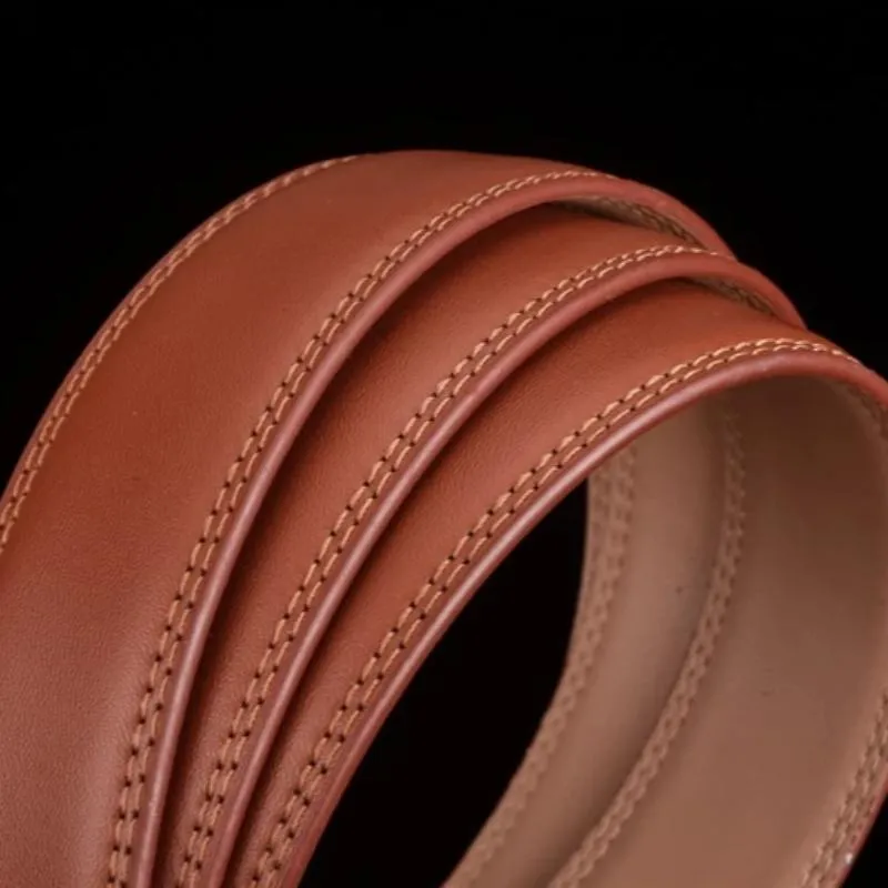 Men's Casual Leather Belt With Automatic Buckle