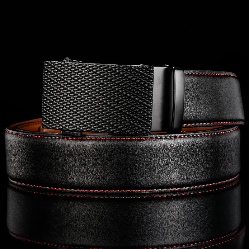 Men's Casual Leather Belt With Automatic Buckle