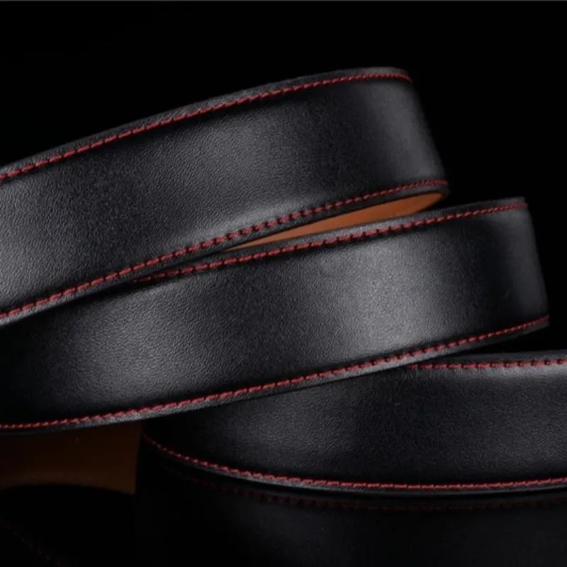 Men's Casual Leather Belt With Automatic Buckle