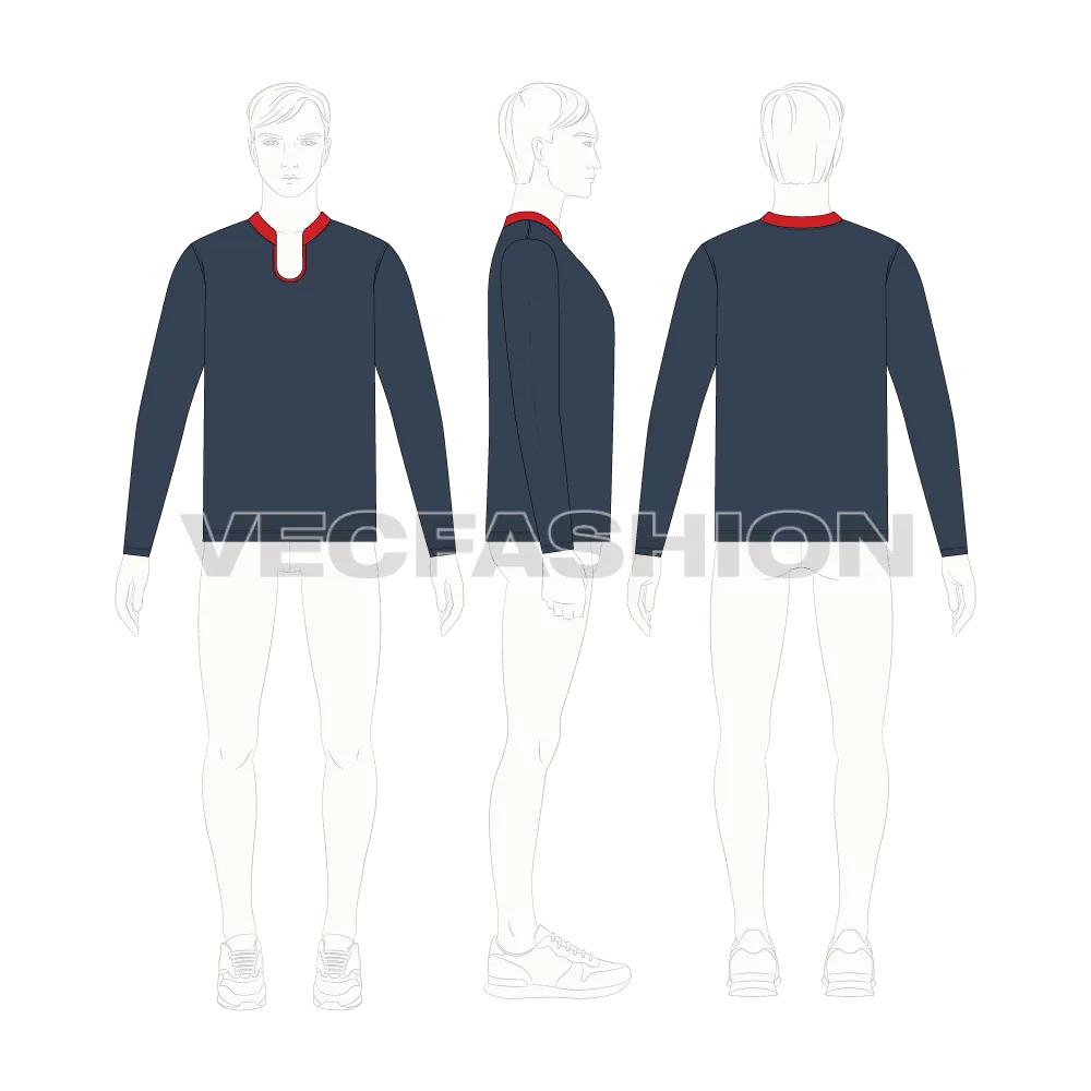 Mens Open Neck Shirt