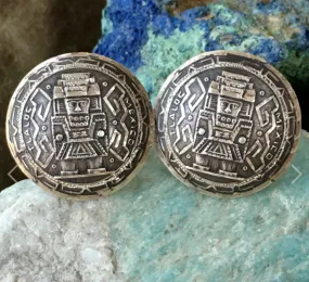 Mexican Tlaquepaque Sterling Silver Cuff Links