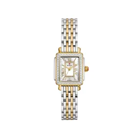 Michele Deco Madison Mini Two-Tone Diamond 18k Gold-Plated Watch