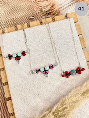 Multi Opal Stone Necklaces