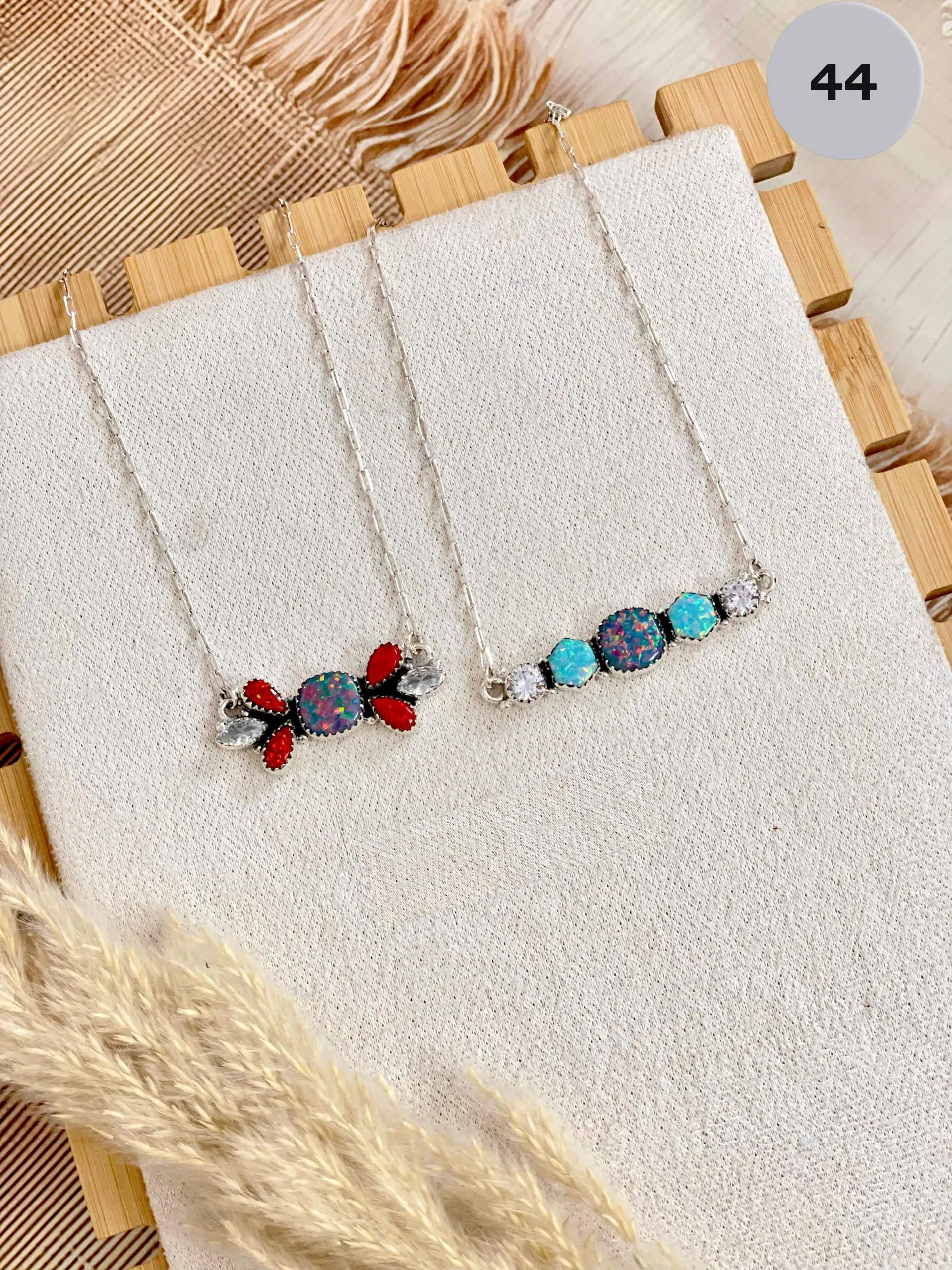Multi Opal Stone Necklaces