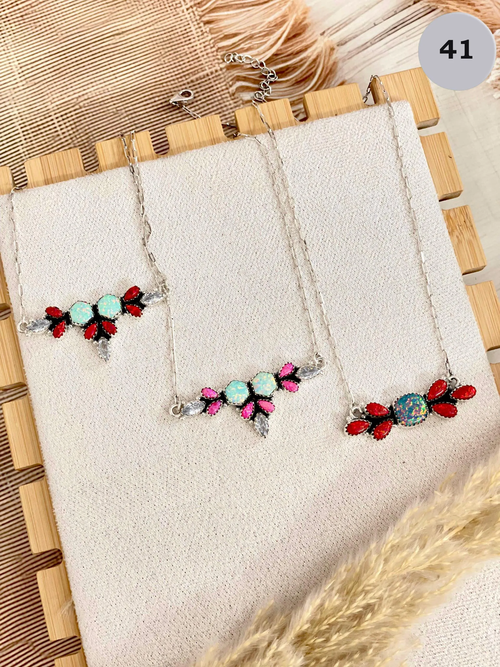 Multi Opal Stone Necklaces