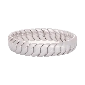 Narrow Matte Wave Link Bracelet