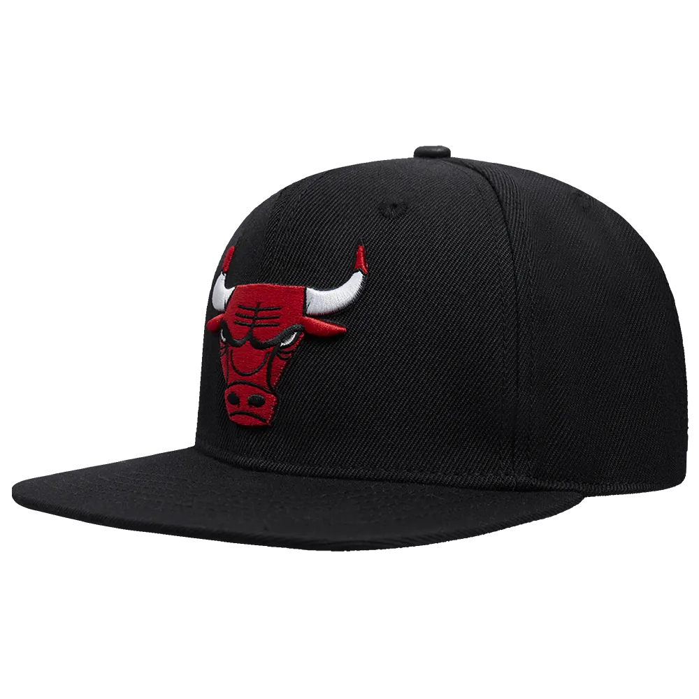 NBA CHICAGO BULLS SCRIPT TAIL WOOL SNAPBACK (BLACK)