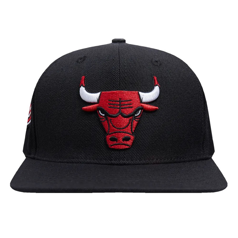 NBA CHICAGO BULLS SCRIPT TAIL WOOL SNAPBACK (BLACK)