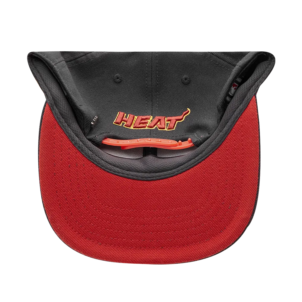 NBA MIAMI HEAT MASHUP UNISEX WOOL SNAPBACK HAT (BLACK)