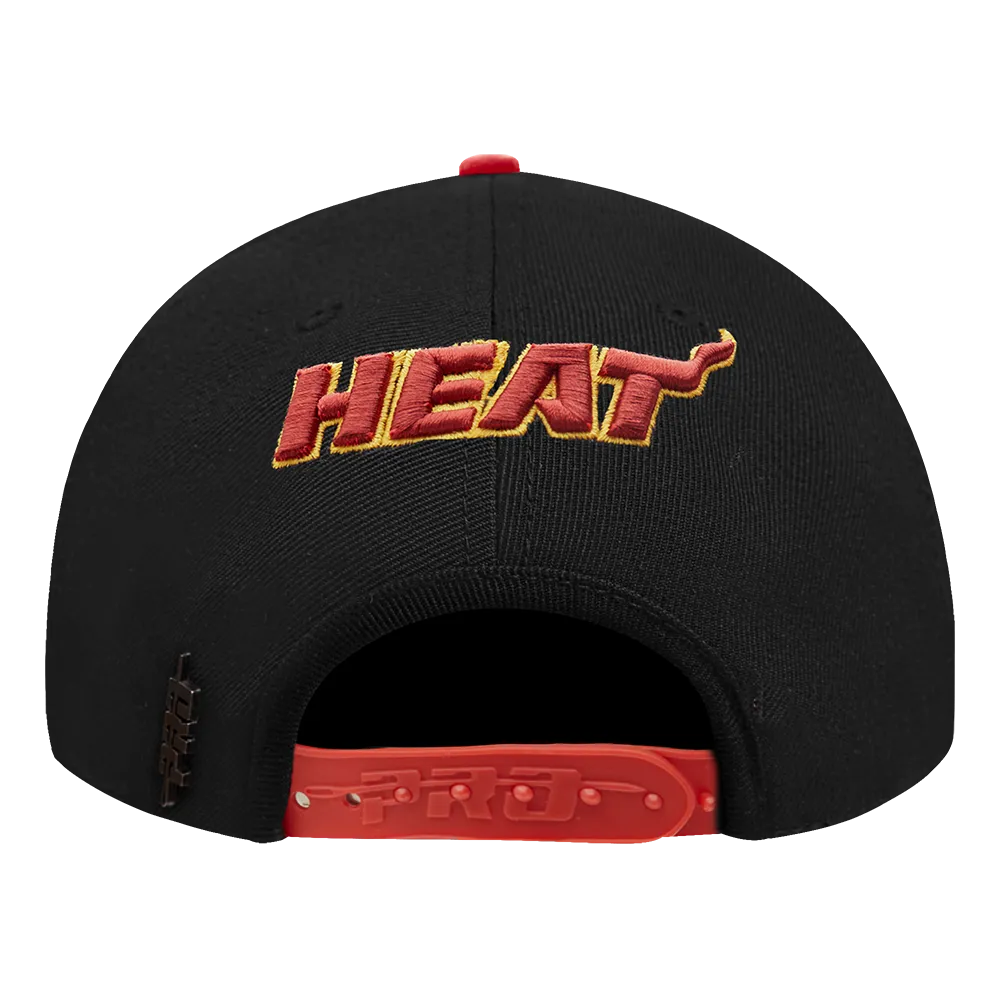 NBA MIAMI HEAT MASHUP UNISEX WOOL SNAPBACK HAT (BLACK)