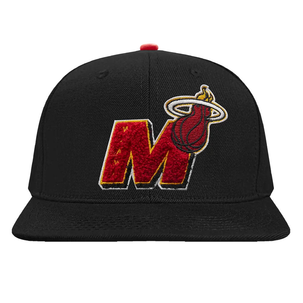 NBA MIAMI HEAT MASHUP UNISEX WOOL SNAPBACK HAT (BLACK)