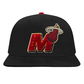 NBA MIAMI HEAT MASHUP UNISEX WOOL SNAPBACK HAT (BLACK)