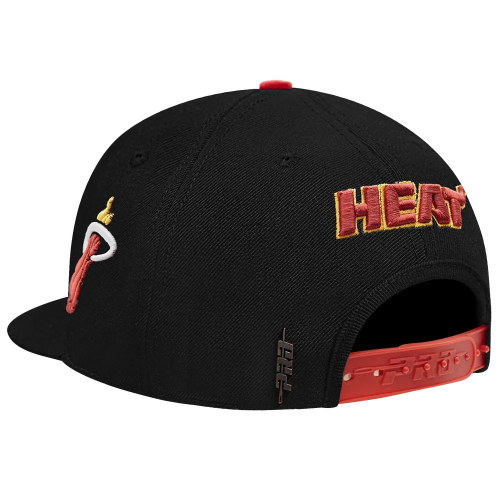 NBA MIAMI HEAT MASHUP UNISEX WOOL SNAPBACK HAT (BLACK)