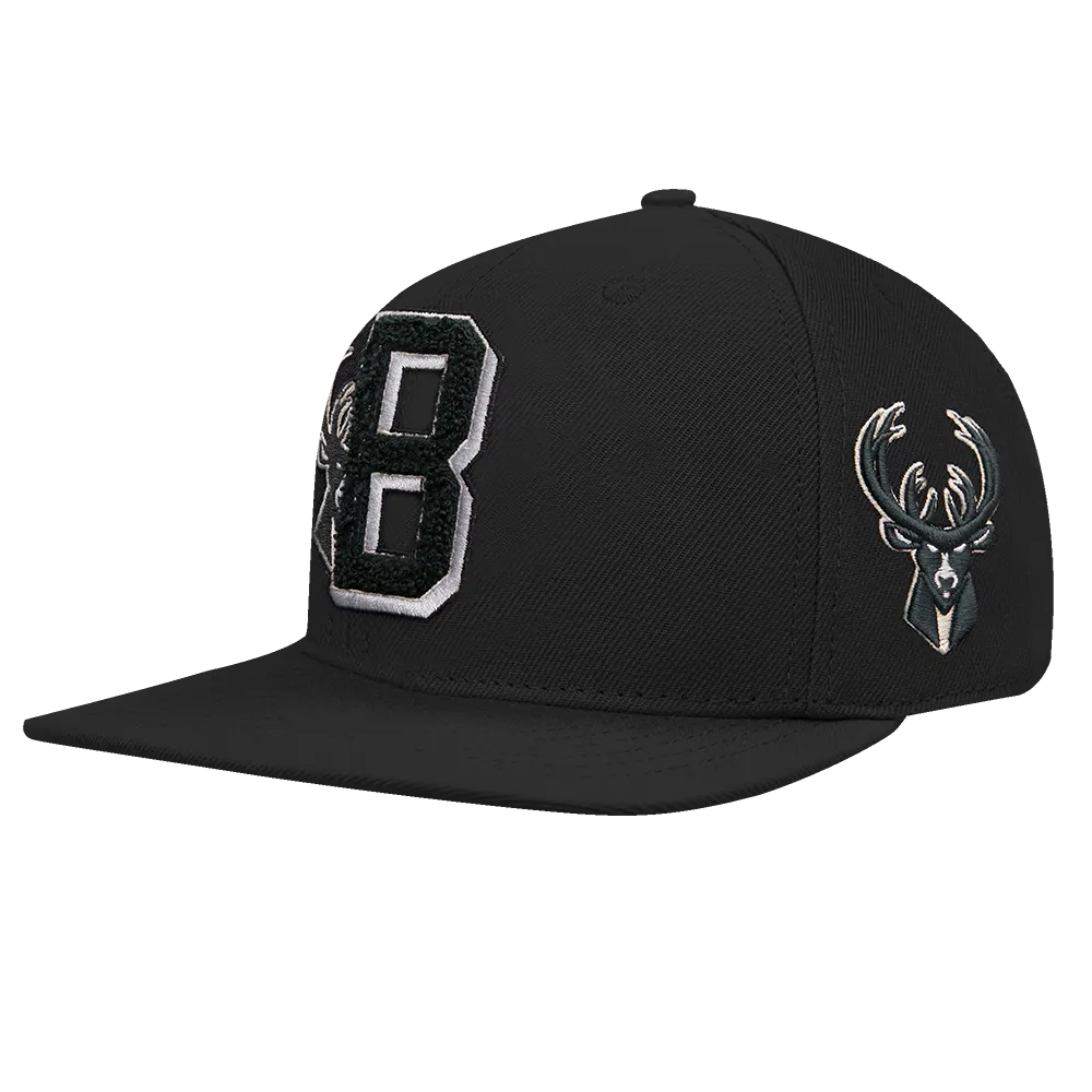 NBA MILWAUKEE BUCKS MASHUP UNISEX WOOL SNAPBACK HAT (BLACK)