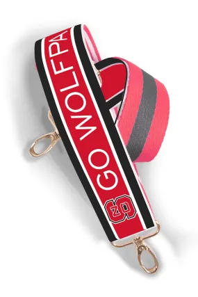 NC State Reversible Patterned Shoulder Strap - Red