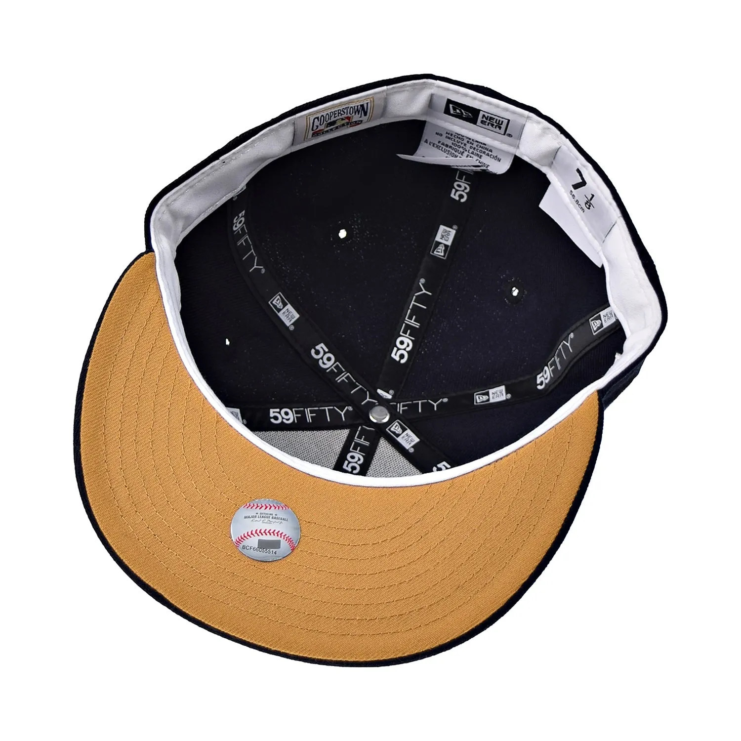 New Era New York Yankees 1999 World Series 59Fifty Fitted Men's Hat Tan Bottom