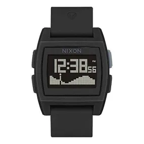Nixon Men's Strap Watch - Base Tide Chronograph Digital Dial Black silicone | A1104001
