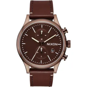 Nixon Station Chrono Watch - Chocolate/Cappuccino/Brown