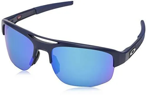 Oakley Men's Mercenary Polarized Rectangular Sunglasses, Matte Navy, 70 mm