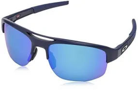 Oakley Men's Mercenary Polarized Rectangular Sunglasses, Matte Navy, 70 mm