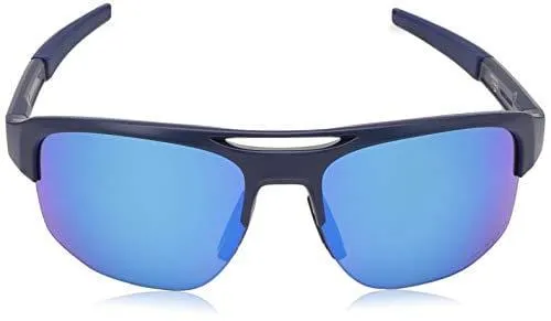 Oakley Men's Mercenary Polarized Rectangular Sunglasses, Matte Navy, 70 mm