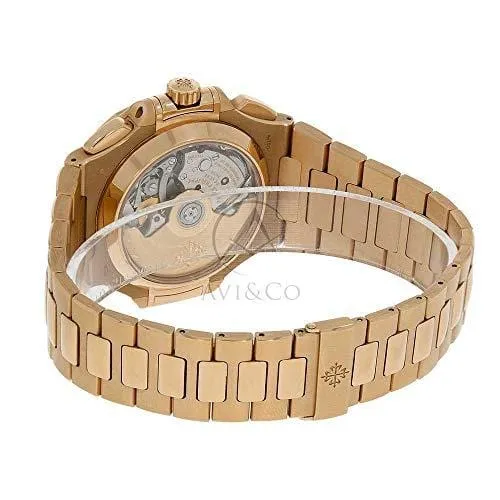 PATEK PHILIPPE NAUTILUS 40MM ROSE GOLD MEN'S WATCH 5980/1R-001 UNWORN