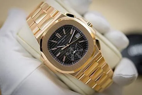 PATEK PHILIPPE NAUTILUS 40MM ROSE GOLD MEN'S WATCH 5980/1R-001 UNWORN