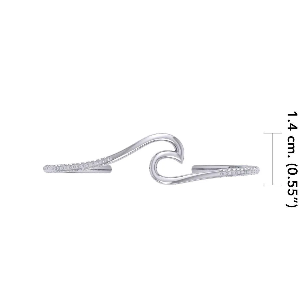 Peter Stone Jewelry Sterling Silver Plankton Wave Cuff Bracelet - Divesilver Collection