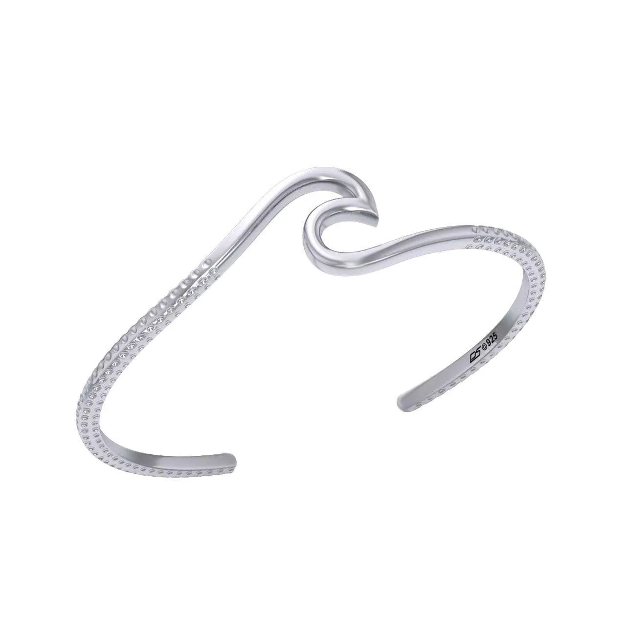 Peter Stone Jewelry Sterling Silver Plankton Wave Cuff Bracelet - Divesilver Collection