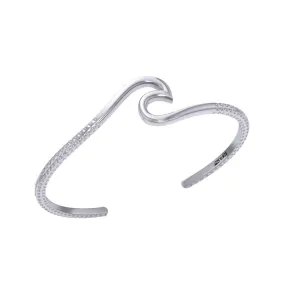 Peter Stone Jewelry Sterling Silver Plankton Wave Cuff Bracelet - Divesilver Collection