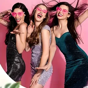 Pink Heart-Shaped Fashion Glasses for Women