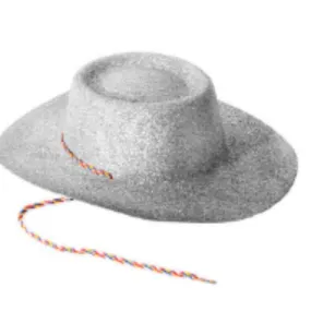 Plastic Glitter Silver Cowboy Hat