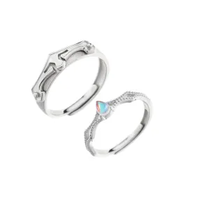 Princess and Knight - The Nevermore Vintage Ring S925 silver - moonstone