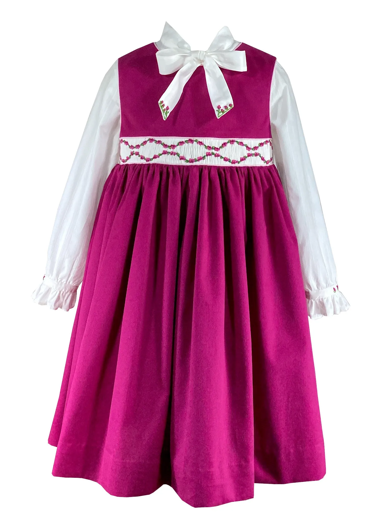 Raspberry Pink Pinafore Dress and Shirt