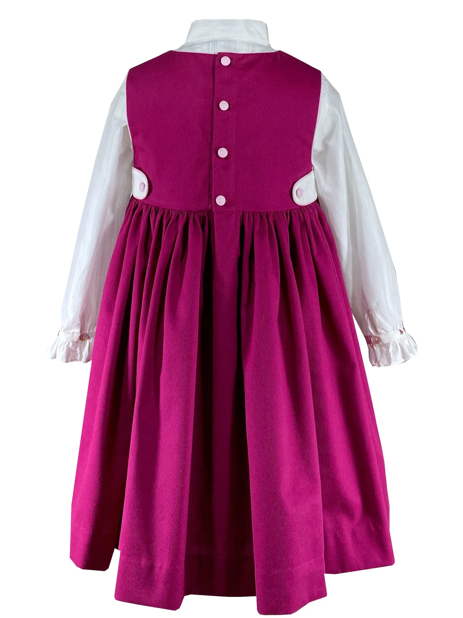 Raspberry Pink Pinafore Dress and Shirt