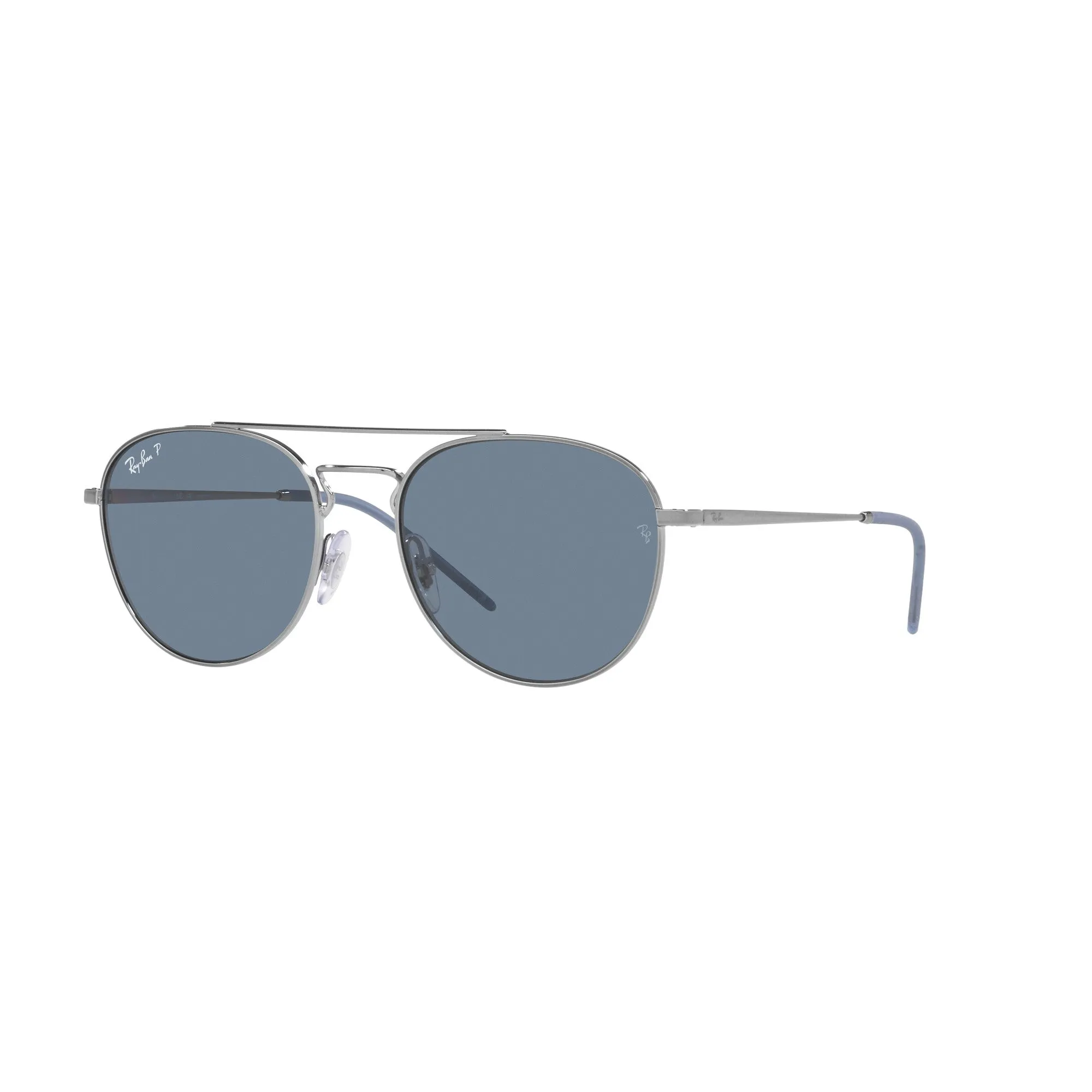 Ray Ban Polished Gunmetal Sunglasses with Blue Classic Lenses-RB_3589_92492V_55mm