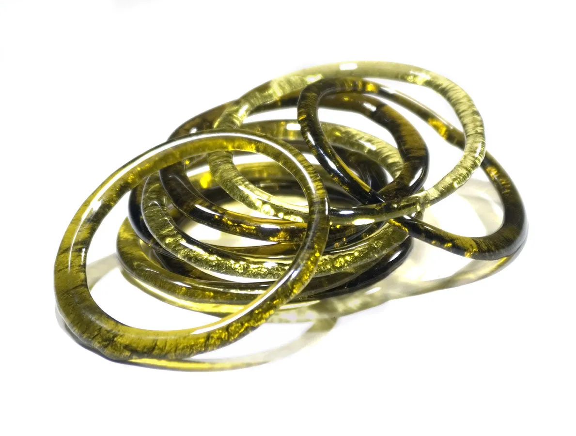 Recycled Bottle Glass Bangles set of 2