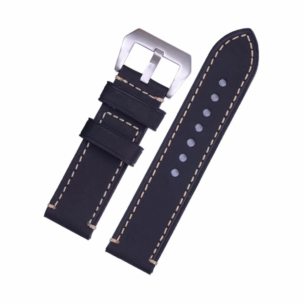 Retro Leather Straps Compatible with the Mountblanc 22mm Range