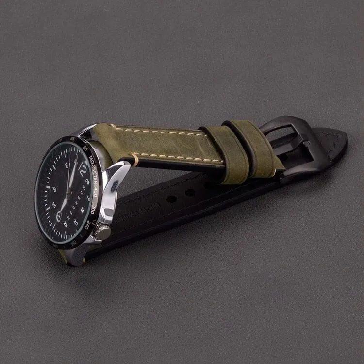 Retro Leather Straps Compatible with the Mountblanc 22mm Range