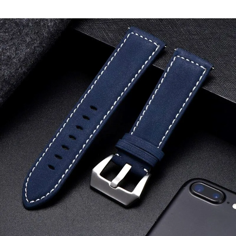 Retro Leather Straps Compatible with the Mountblanc 22mm Range