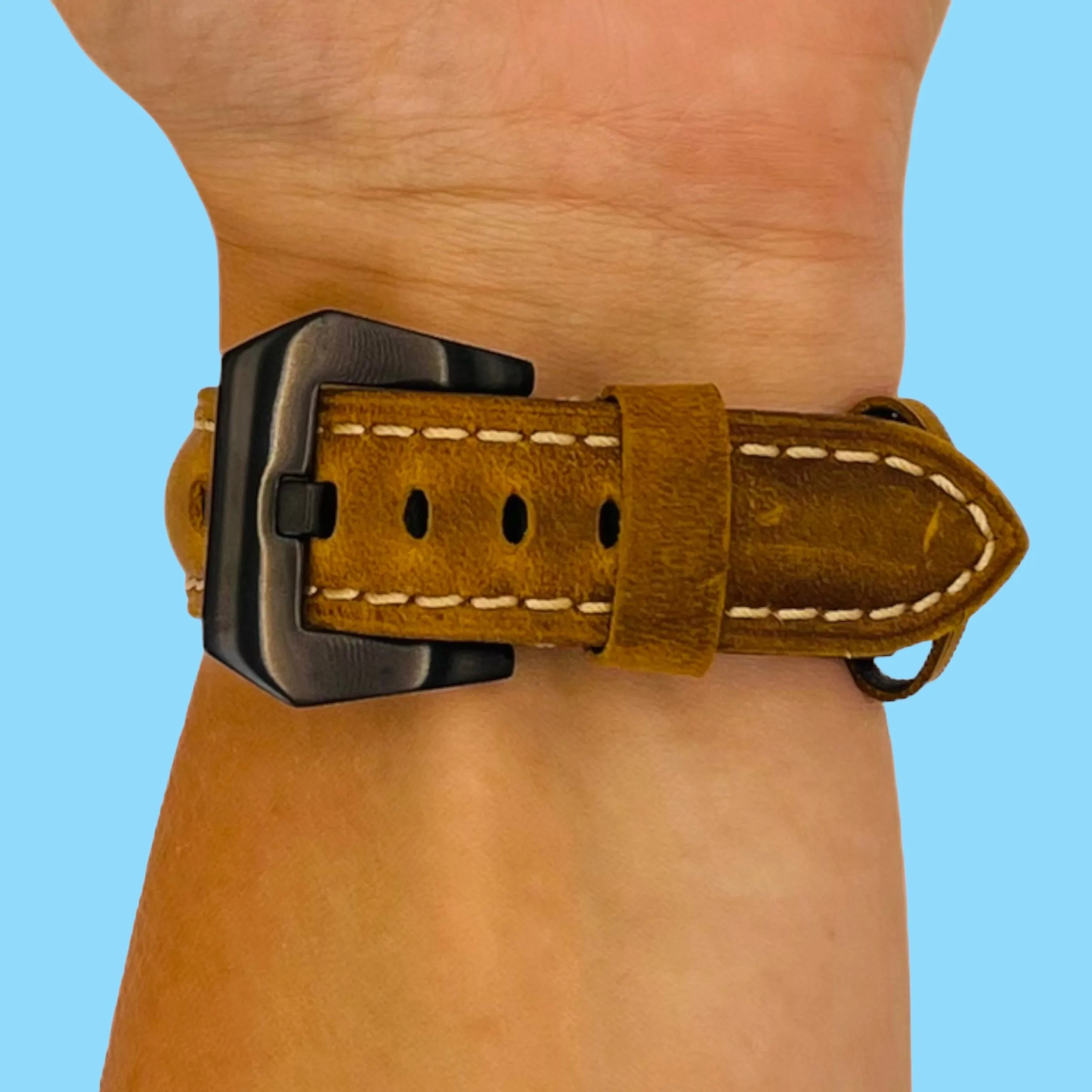 Retro Leather Straps Compatible with the Mountblanc 22mm Range