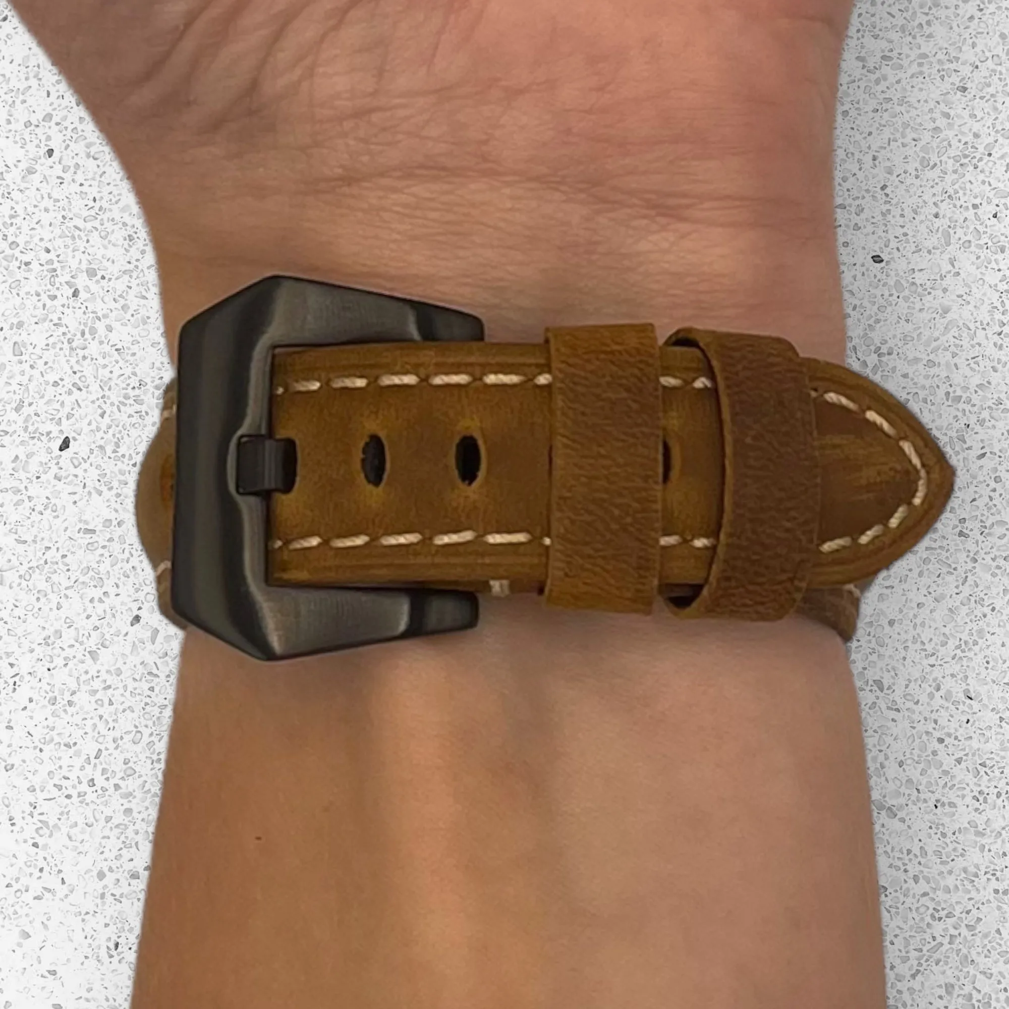 Retro Leather Straps Compatible with the Mountblanc 22mm Range