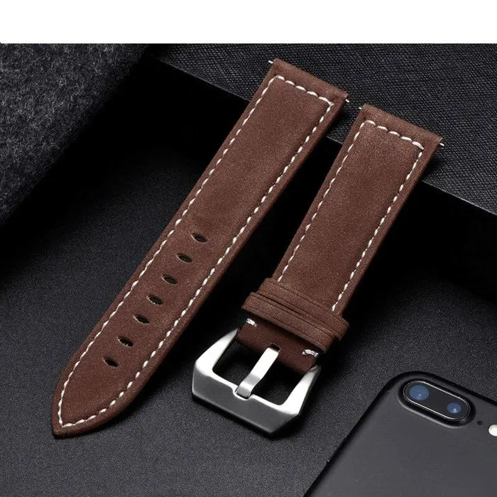 Retro Leather Straps Compatible with the Mountblanc 22mm Range