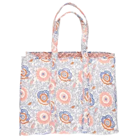 Reversible Large Quilted Tote - Lisbon Floral