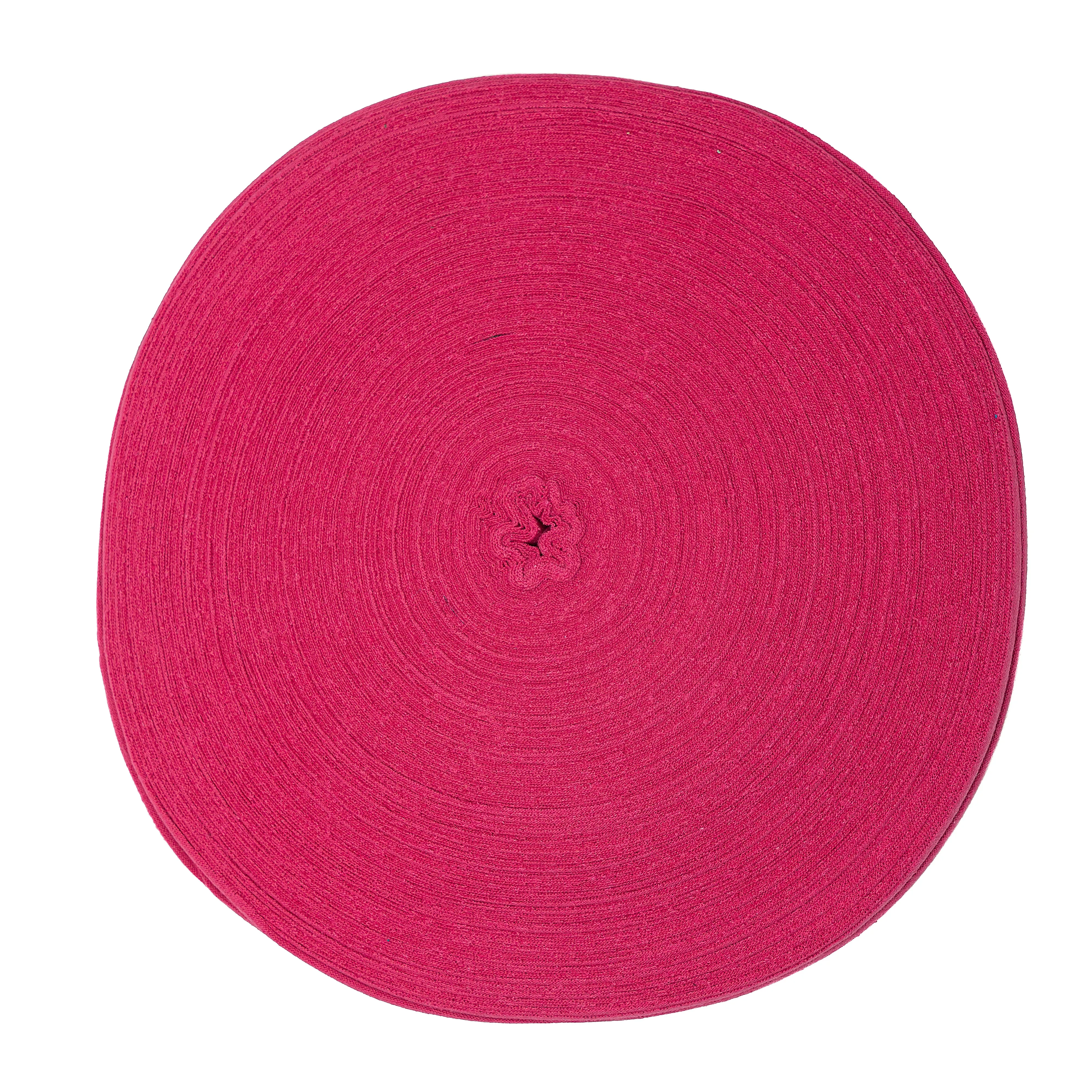 Ribbon Cotton T-Shirt Yarn Raspberry Color